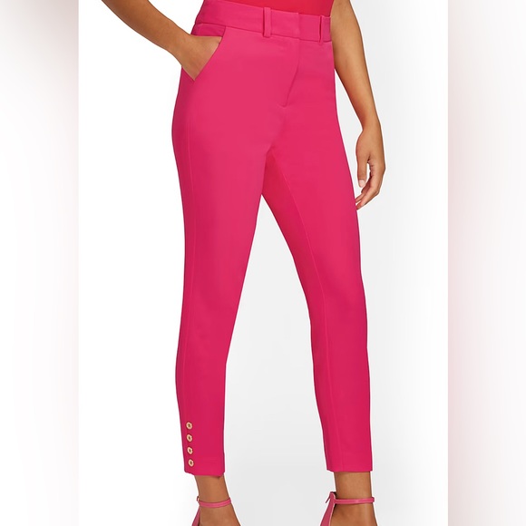 New York & Company Ruffle Sleeve Pant Suit. Fuschia SIZE M VEST . SIZE 10 PANT - Picture 4 of 12